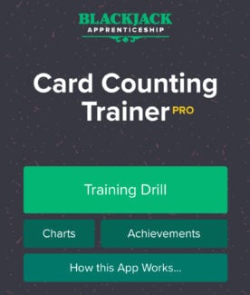 BJA Card Counter Trainer Pro Home Screen