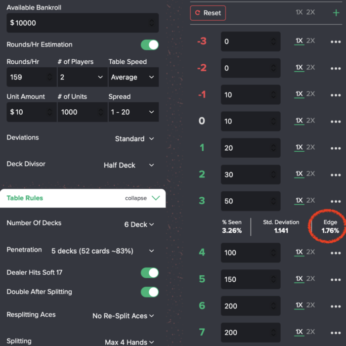 Blackjack Pro Betting Software Edge location